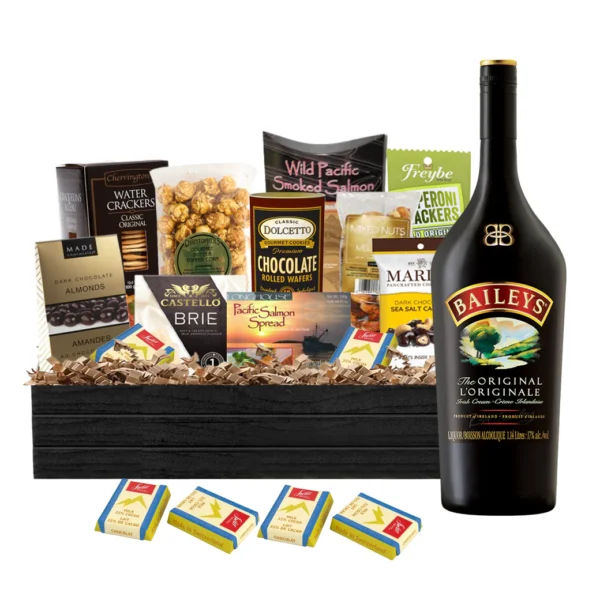 Baileys Irish Cream Liqueur 750ml Gift Basket Premium - TAG Liquor Stores Canada | Beer, Wine, Spirits & Gift Baskets Canada-wide Delivery