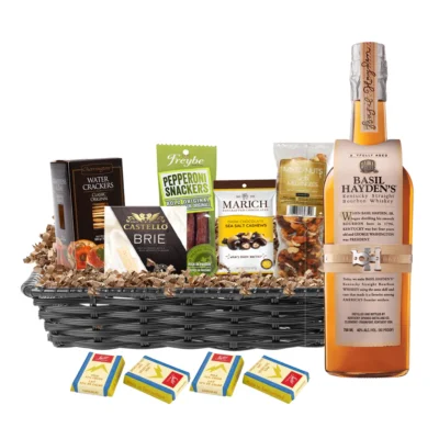 Basil Hayden's 8 Year Old Small Batch Bourbon 750ml Gift Basket Premium - TAG Liquor Stores Canada | Beer, Wine, Spirits & Gift Baskets Canada-wide Delivery