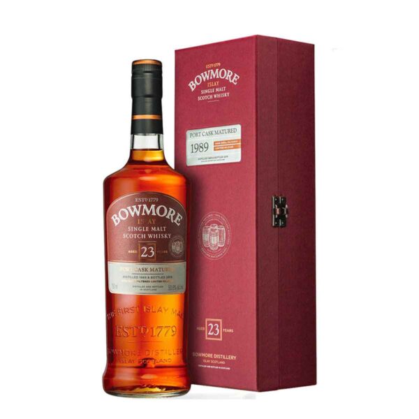 Bowmore 23 Year Old Port Cask Matured Single Malt Scotch Whisky 750ml Bowmore 23 Year Old Port Cask Matured Single Malt Scotch Whisky 750ml - TAG Liquor Stores Canada | Beer, Wine, Spirits & Gift Baskets Canada-wide Delivery