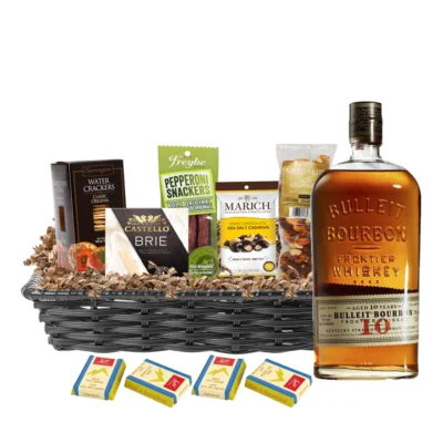Bulleit 10 Year Bourbon Whiskey 750ml Gift Basket Premium - TAG Liquor Stores Canada | Beer, Wine, Spirits & Gift Baskets Canada-wide Delivery