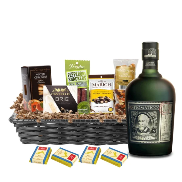 Diplomatico Reserva Exclusiva Rum 750ml Gift Basket Premium - TAG Liquor Stores Canada | Beer, Wine, Spirits & Gift Baskets Canada-wide Delivery