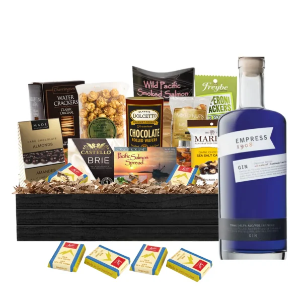 Empress-1908-Gin-Luxury-Gift-Basket Empress 1908 Gin 750ml Gift Basket Premium - TAG Liquor Stores Canada | Beer, Wine, Spirits & Gift Baskets Canada-wide Delivery