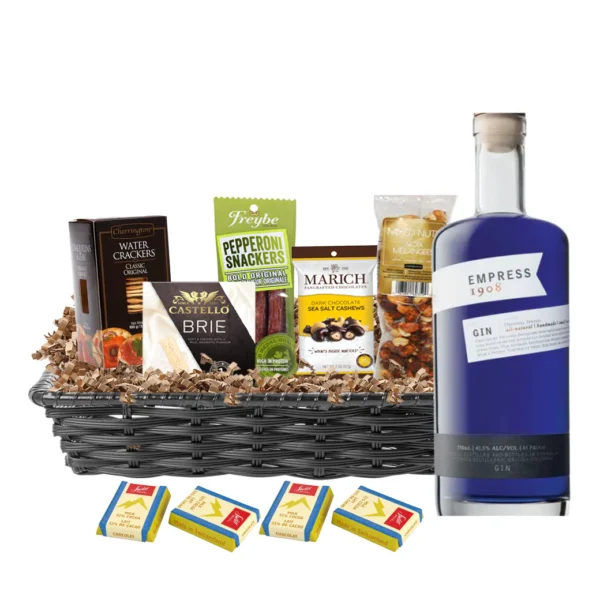 Empress-1908-Gin-Premium-Gift-Basket Empress 1908 Gin 750ml Gift Basket Premium - TAG Liquor Stores Canada | Beer, Wine, Spirits & Gift Baskets Canada-wide Delivery