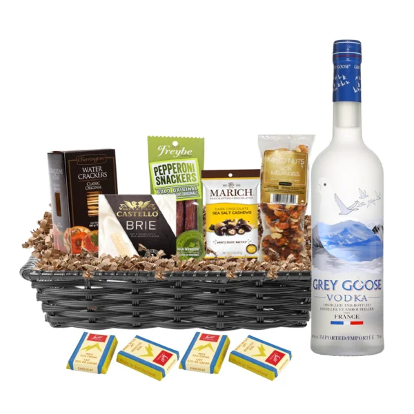 Grey Goose Vodka 750ml Gift Basket Premium - TAG Liquor Stores Canada | Beer, Wine, Spirits & Gift Baskets Canada-wide Delivery