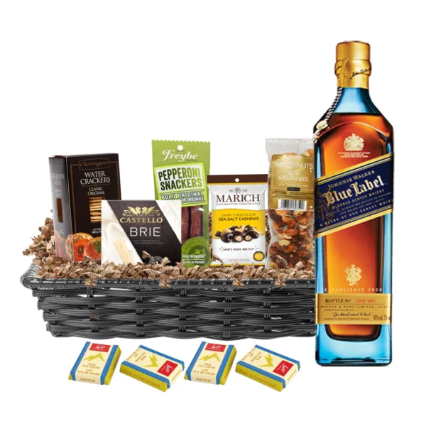 Johnnie Walker Blue Label Scotch Whisky 750ml Gift Basket Premium - TAG Liquor Stores Canada | Beer, Wine, Spirits & Gift Baskets Canada-wide Delivery