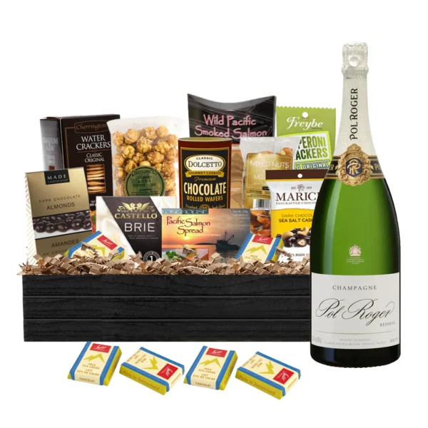Pol Roger Reserve Brut Champagne 750ml Gift Basket Premium - TAG Liquor Stores Canada | Beer, Wine, Spirits & Gift Baskets Canada-wide Delivery