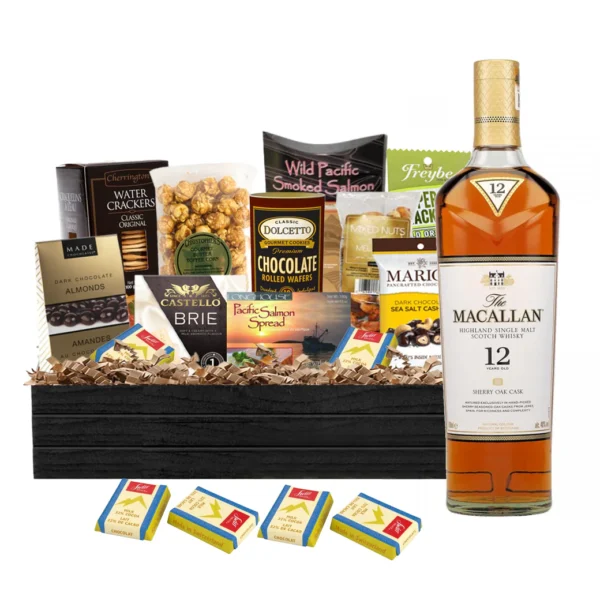 Macallan 12 Year Old Double Cask Scotch Whisky 750ml Gift Basket Premium - TAG Liquor Stores Canada | Beer, Wine, Spirits & Gift Baskets Canada-wide Delivery