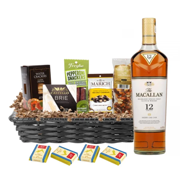 Macallan 12 Year Old Double Cask Scotch Whisky 750ml Gift Basket Premium - TAG Liquor Stores Canada | Beer, Wine, Spirits & Gift Baskets Canada-wide Delivery