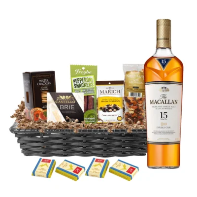 Macallan 15 Years Old Double Cask Scotch Whisky 750ml Gift Basket Premium - TAG Liquor Stores Canada | Beer, Wine, Spirits & Gift Baskets Canada-wide Delivery