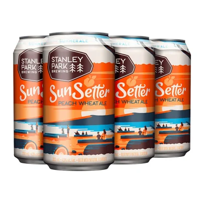 Stanley Park Brewing Sunsetter Peach Wheat Ale 6 Pack Cans